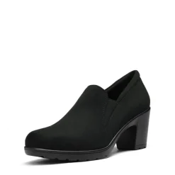 Ascenelle Comfortable Round Toe Block Heel Pumps