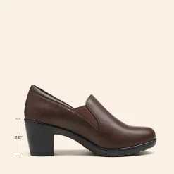 Ascenelle Comfortable Round Toe Block Heel Pumps