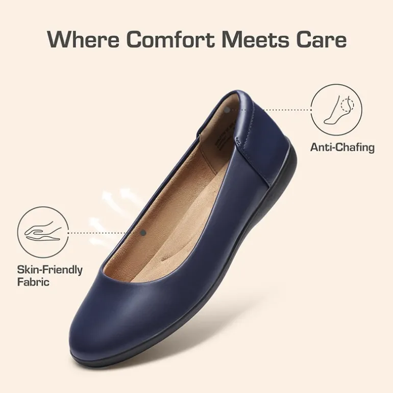 Ascenelle Comfortable Round Toe Ballet Flats