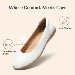 Ascenelle Comfortable Round Toe Ballet Flats