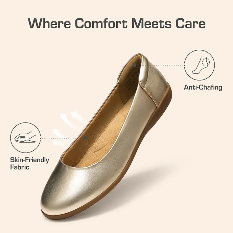Ascenelle Comfortable Round Toe Ballet Flats