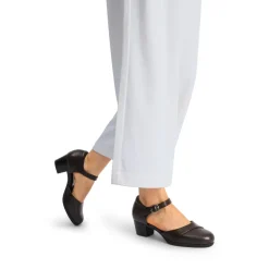 Ascenelle Comfortable Strap Low Block Heel Pumps