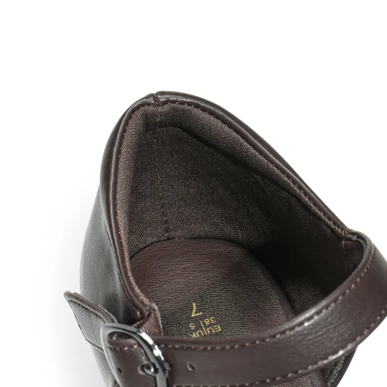 Ascenelle Comfortable Strap Low Block Heel Pumps