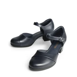 Ascenelle Comfortable Strap Low Block Heel Pumps