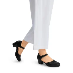 Ascenelle Comfortable Strap Low Block Heel Pumps