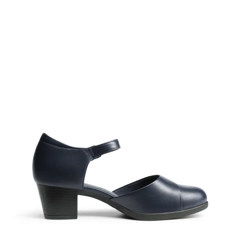 Ascenelle Comfortable Strap Low Block Heel Pumps