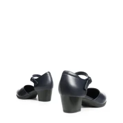 Ascenelle Comfortable Strap Low Block Heel Pumps