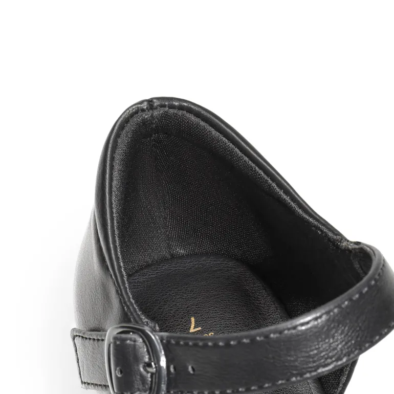 Ascenelle Comfortable Strap Low Block Heel Pumps
