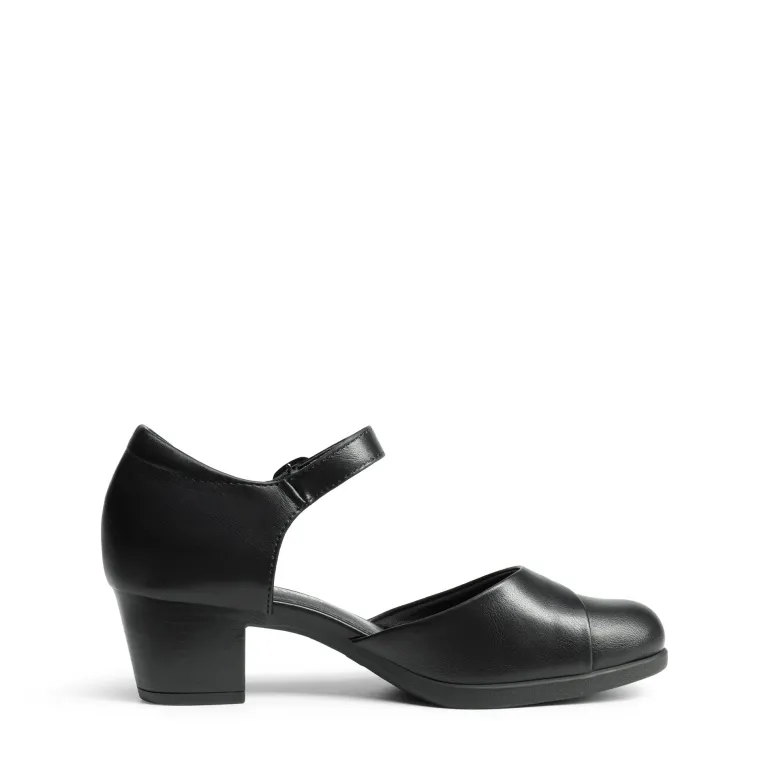 Ascenelle Comfortable Strap Low Block Heel Pumps
