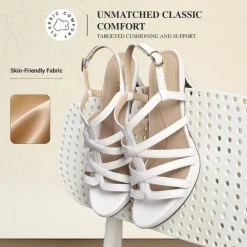 Ascenelle Comfort Platform Stiletto Heel Dress Sandals