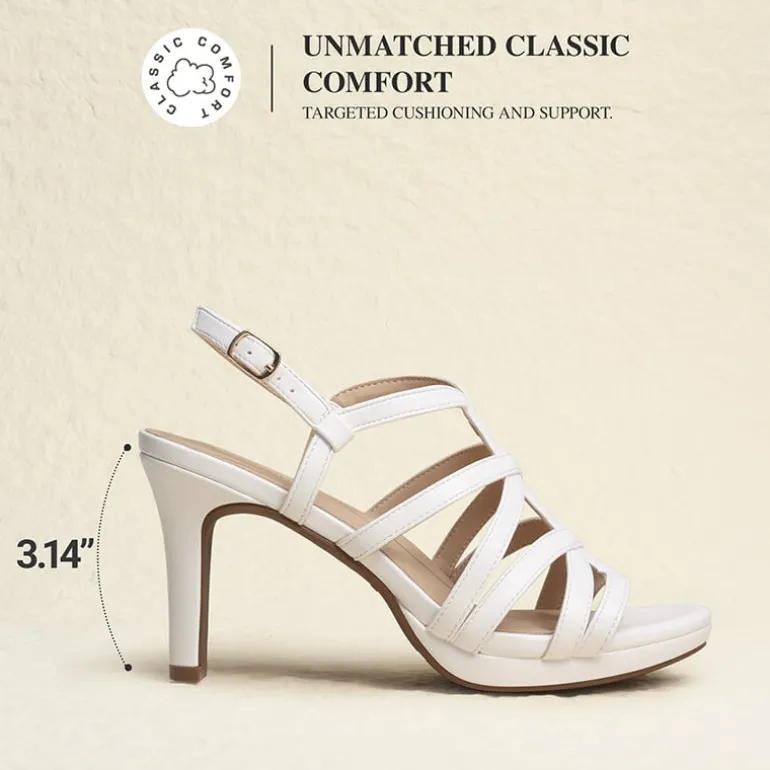 Ascenelle Comfort Platform Stiletto Heel Dress Sandals