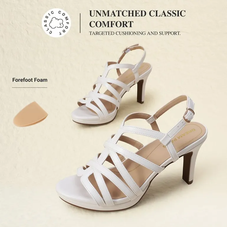 Ascenelle Comfort Platform Stiletto Heel Dress Sandals