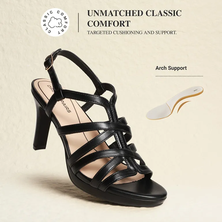 Ascenelle Comfort Platform Stiletto Heel Dress Sandals