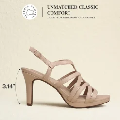 Ascenelle Comfort Platform Stiletto Heel Dress Sandals
