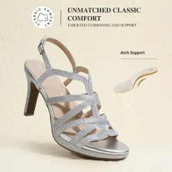 Ascenelle Comfort Platform Stiletto Heel Dress Sandals