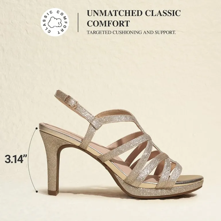 Ascenelle Comfort Platform Stiletto Heel Dress Sandals