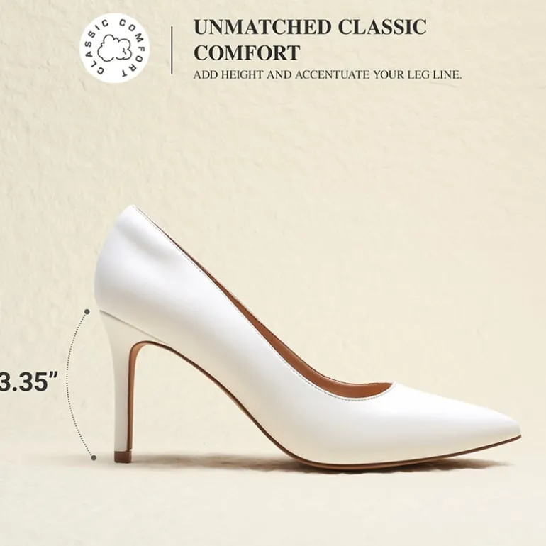 Ascenelle Comfy Pointed Toe Stiletto Heel Chic Pumps