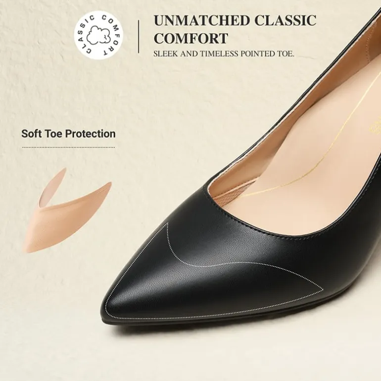 Ascenelle Comfy Pointed Toe Stiletto Heel Chic Pumps