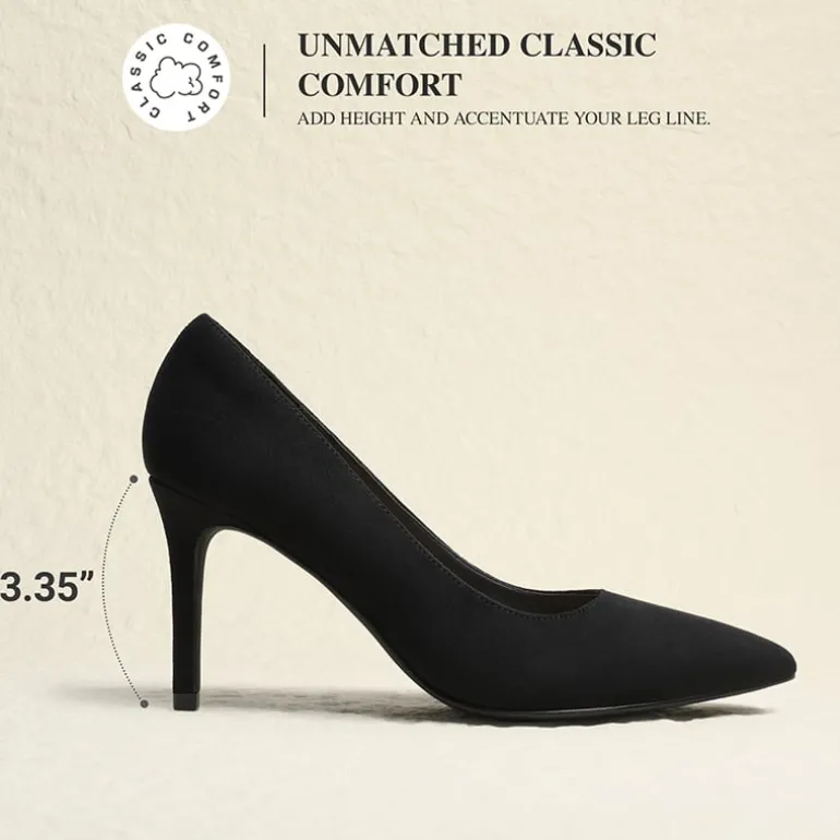 Ascenelle Comfy Pointed Toe Stiletto Heel Chic Pumps