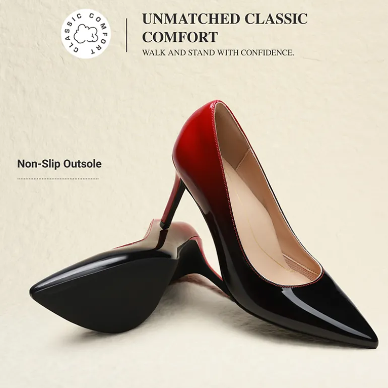 Ascenelle Comfy Pointed Toe Stiletto Heel Chic Pumps
