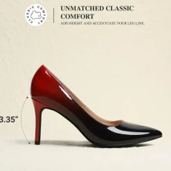 Ascenelle Comfy Pointed Toe Stiletto Heel Chic Pumps