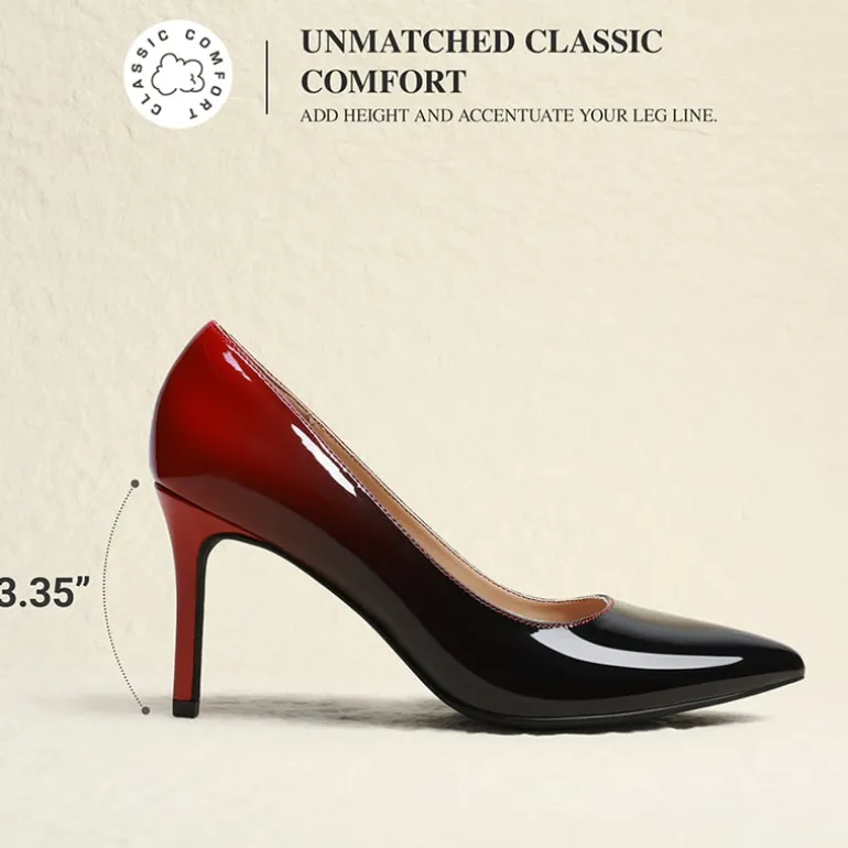 Ascenelle Comfy Pointed Toe Stiletto Heel Chic Pumps