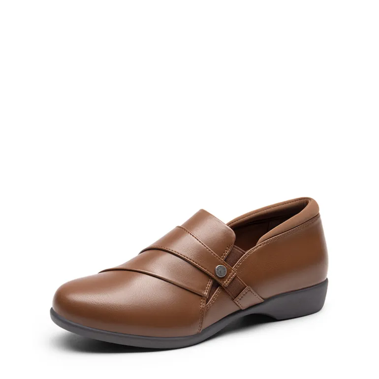Ascenelle Ergonomic Slip-On Vegan Leather Flats