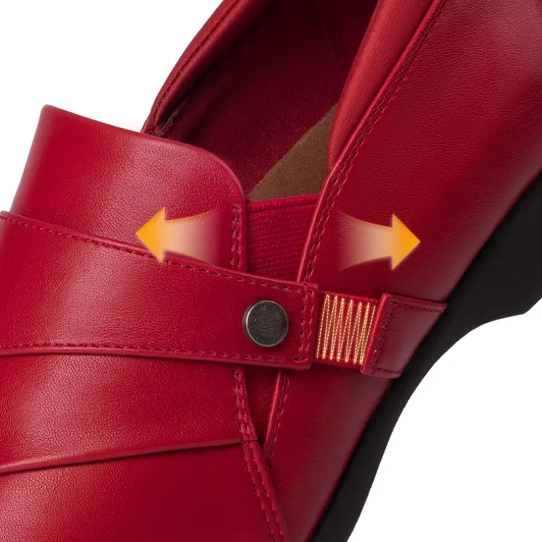 Ascenelle Ergonomic Slip-On Vegan Leather Flats
