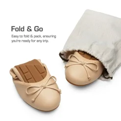 Ascenelle Foldable Bowknot Lightweight Ballet Flats