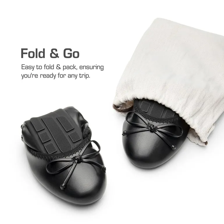 Ascenelle Foldable Bowknot Lightweight Ballet Flats