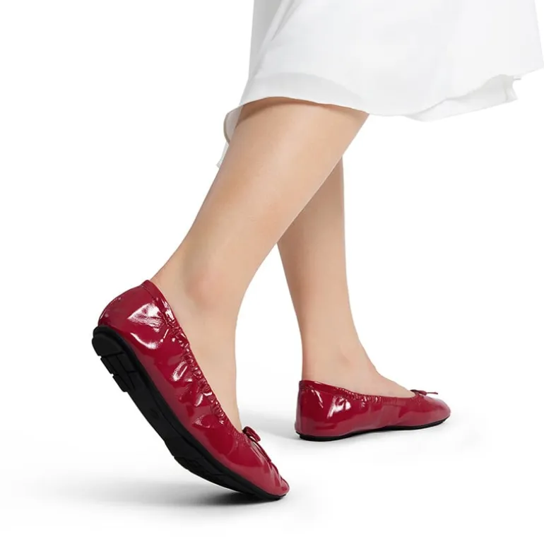 Ascenelle Foldable Square Toe Bow Ballet Flats