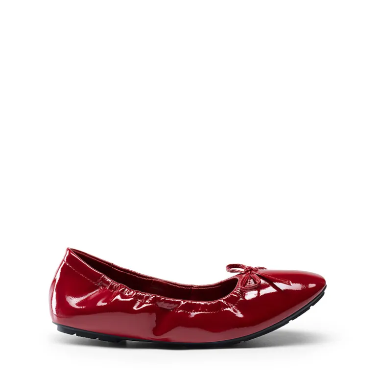 Ascenelle Foldable Square Toe Bow Ballet Flats