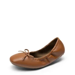 Ascenelle Foldable Square Toe Bow Ballet Flats