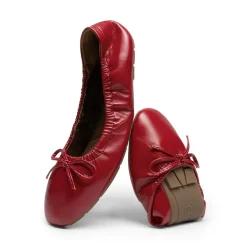Ascenelle Foldable Square Toe Bow Ballet Flats