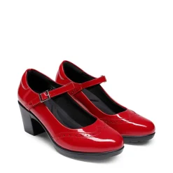 Ascenelle Mary Jane Chunky Heel Pumps - [Morgan]