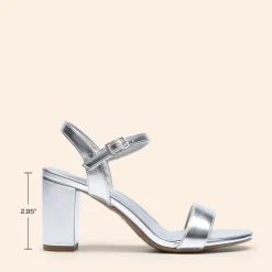 Ascenelle Minimalist Vegan Leather Block Heel Sandals
