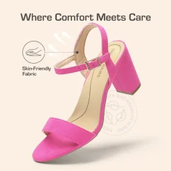Ascenelle Minimalist Vegan Leather Block Heel Sandals