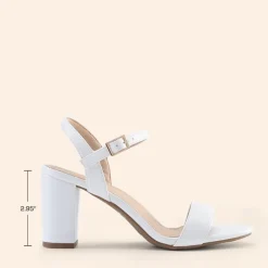 Ascenelle Minimalist Vegan Leather Block Heel Sandals