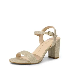 Ascenelle Minimalist Vegan Leather Block Heel Sandals
