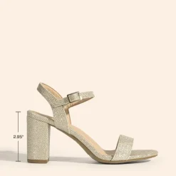 Ascenelle Minimalist Vegan Leather Block Heel Sandals