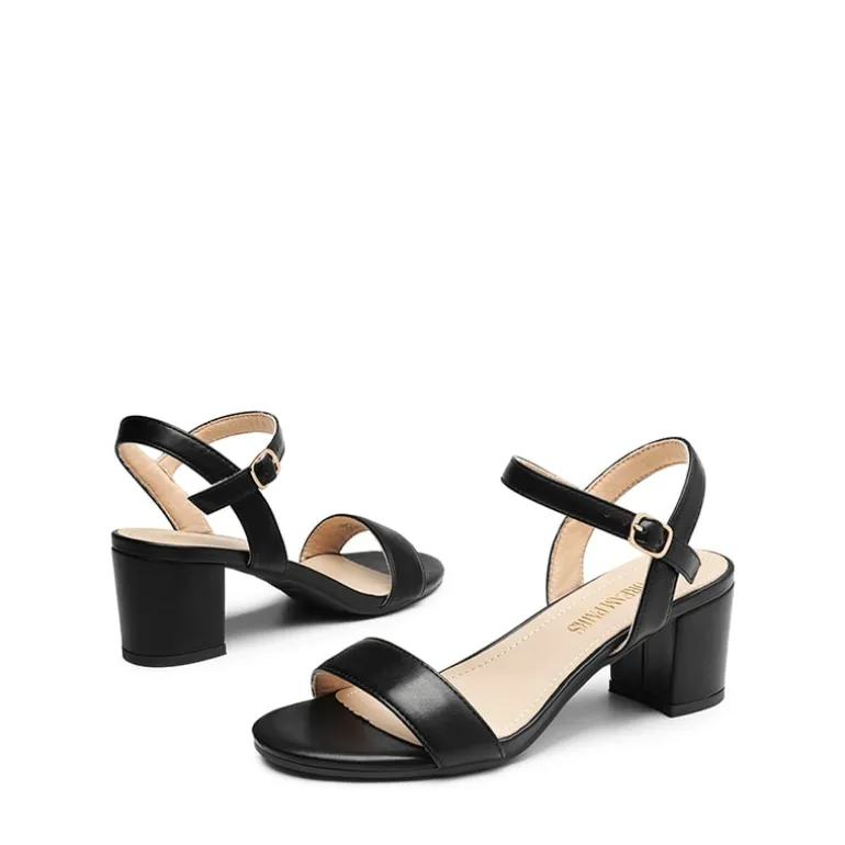 Ascenelle One Strap Open-Toe Chunky Sandals