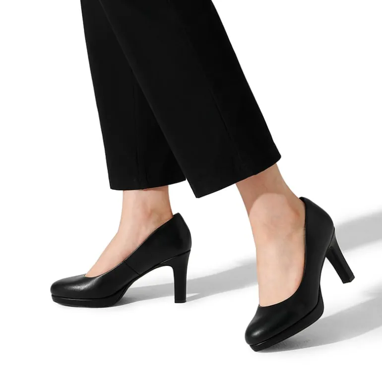 Ascenelle Platform Comfortable Mid Heel Pumps