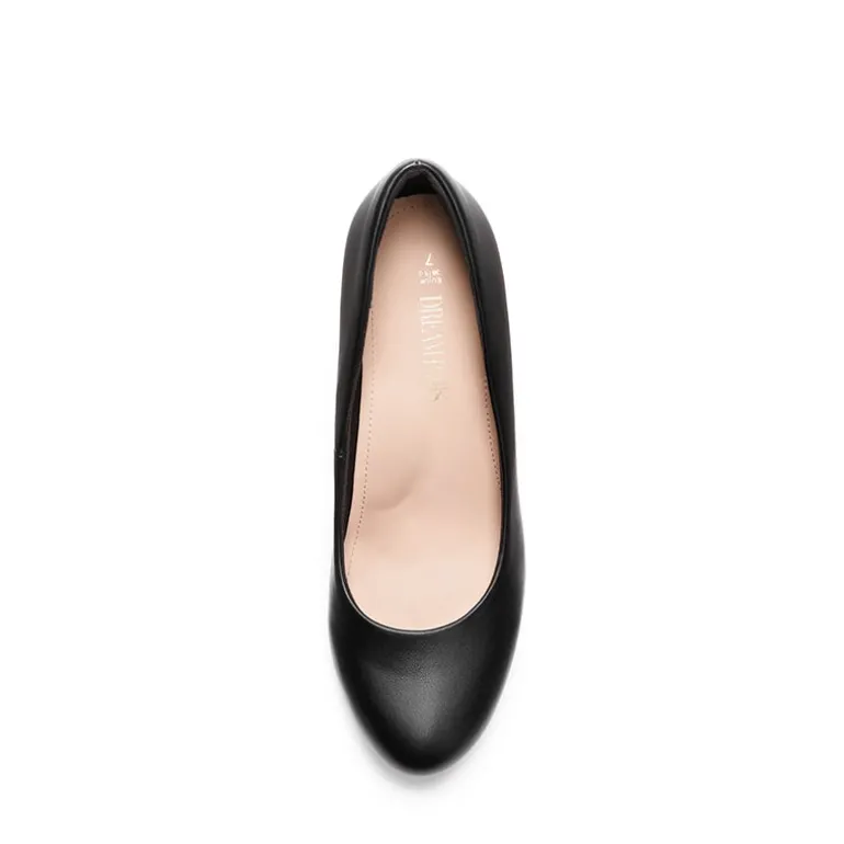 Ascenelle Platform Comfortable Mid Heel Pumps