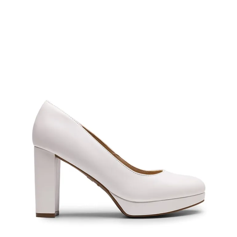 Ascenelle Round-Toe Arch Support Block Heel Pumps