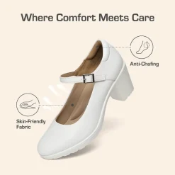 Ascenelle Round Toe Mary Jane Pumps - Edenia