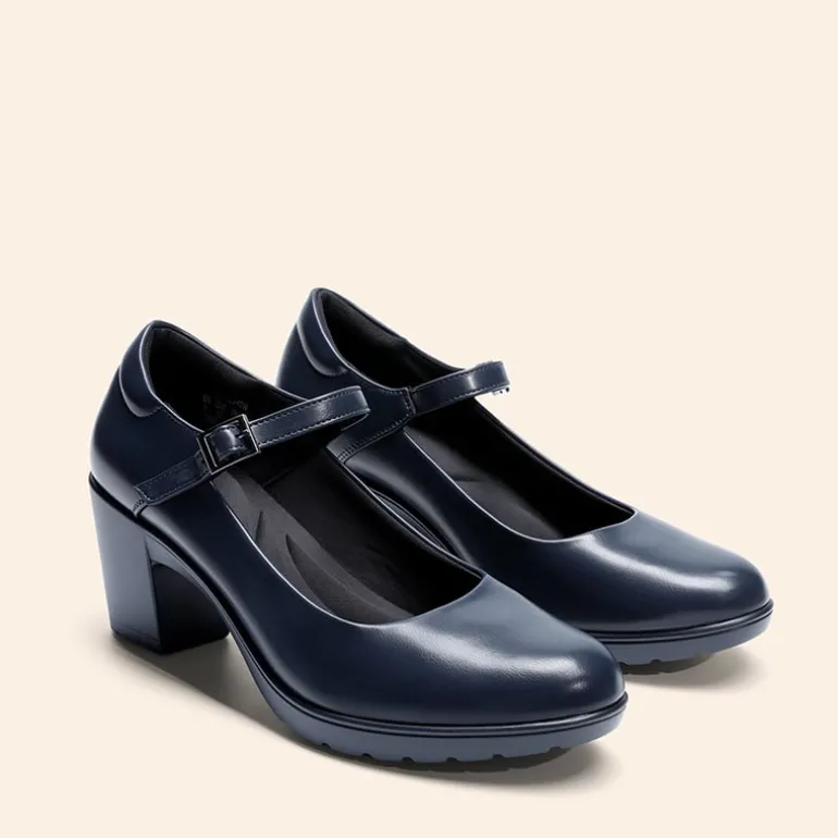 Ascenelle Round Toe Mary Jane Pumps - Edenia