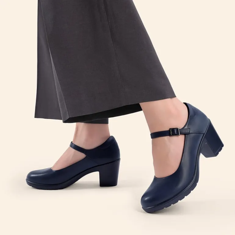 Ascenelle Round Toe Mary Jane Pumps - Edenia