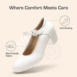 Ascenelle Slip-Resistant Arch Support Mary Jane Pumps