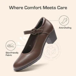 Ascenelle Slip-Resistant Arch Support Mary Jane Pumps