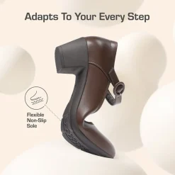 Ascenelle Slip-Resistant Arch Support Mary Jane Pumps